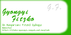 gyongyi fitzko business card