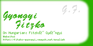 gyongyi fitzko business card